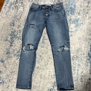 KanCan Blue Distressed Skinny Jeans